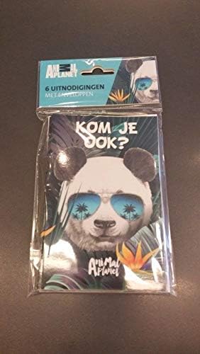 Animal Planet - Uitnodigingen Animal Planet Panda 6st.