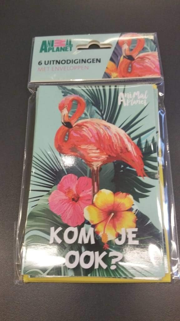 UITNODIGINGEN ANIMAL PLANET PK 879 FLAMINGO los - FSC MIX CREDIT