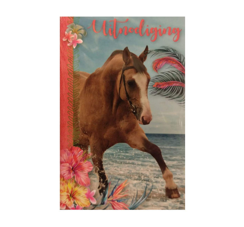 Uitnodigingskaarten - Paard - 6st.