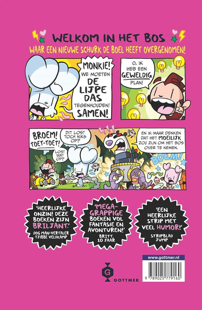 Gottmer Uitgevers Groep - Bunnie vs Monkie en de terugkeer van de Lijpe Das