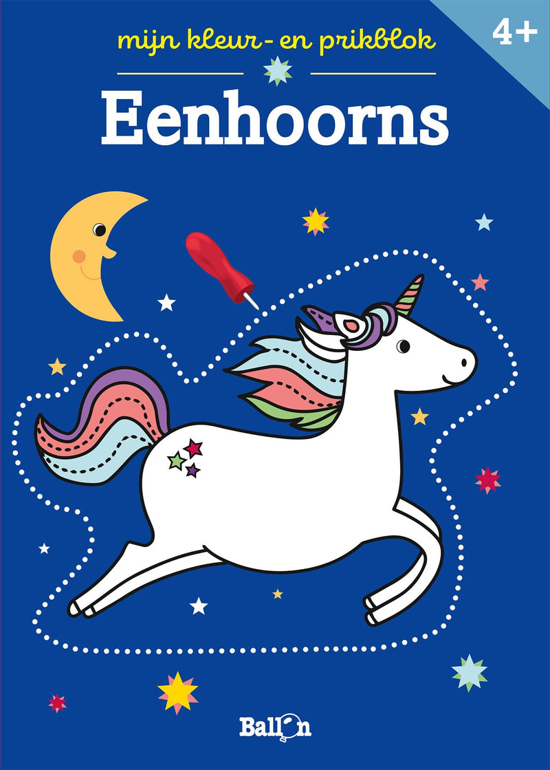 Standaard Uitgeverij - Mijn Kleur en Prikblok - Eenhoorns