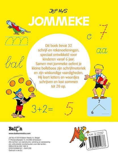 Standaard Uitgeverij - Jommeke - Ik Leer Schrijven en Rekenen 6+