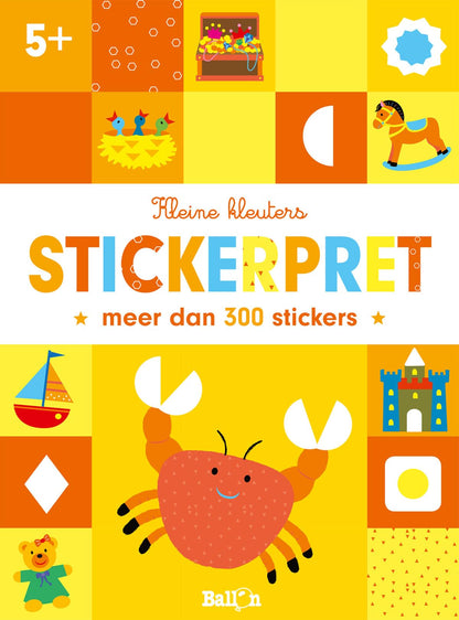 Kleine Kleuters Stickerpret Krab 5+
