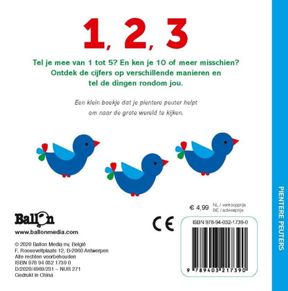Standaard Uitgeverij - Pientere Peuters Kartonboek - 1 2 3