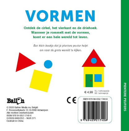 Standaard Uitgeverij - Pientere Peuters Kartonboek - Vormen