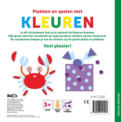 Standaard Uitgeverij - Pientere Peuters Stickerboek - Kleuren