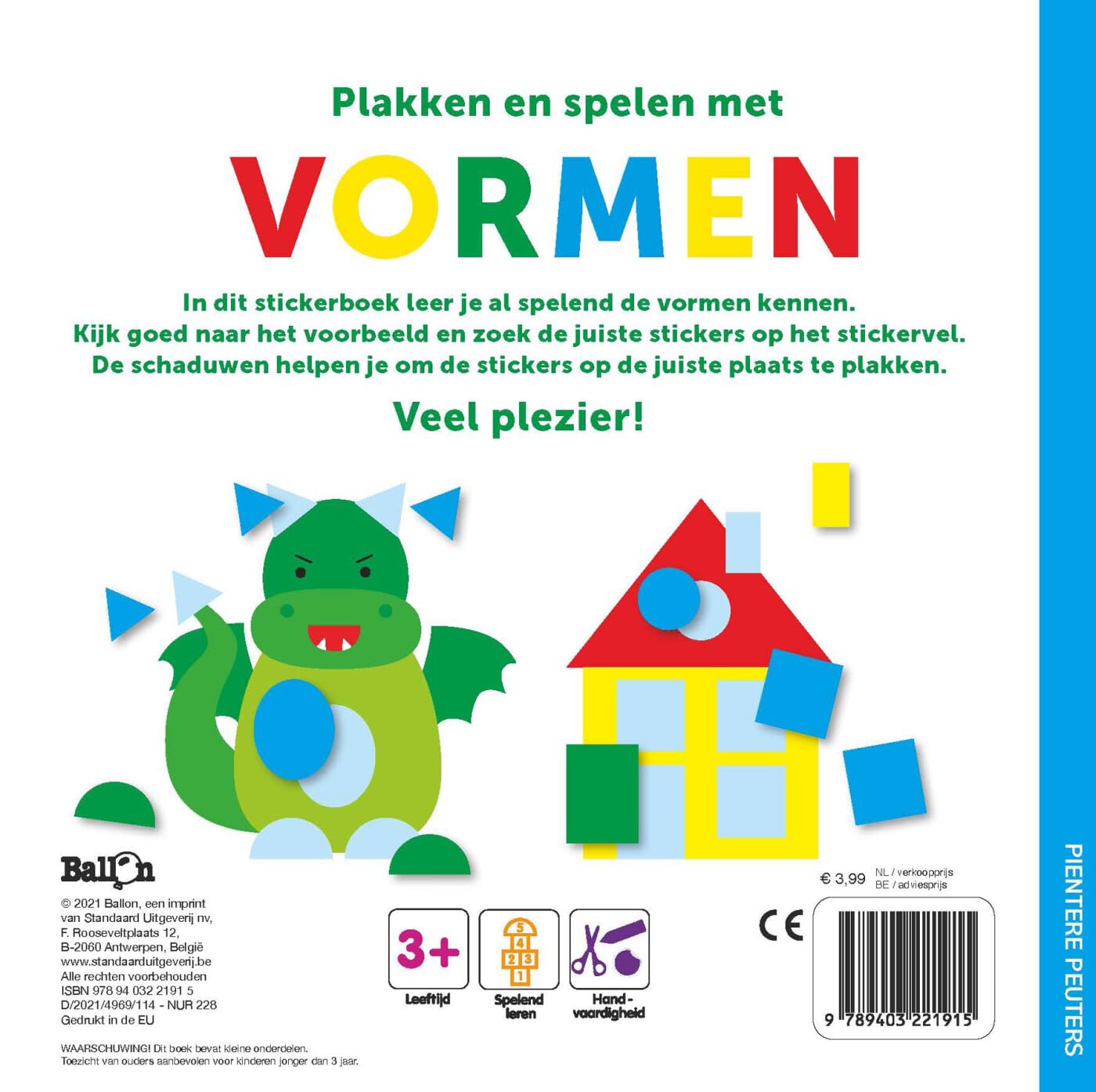 Standaard Uitgeverij - Pientere Peuters Stickerboek - Vormen
