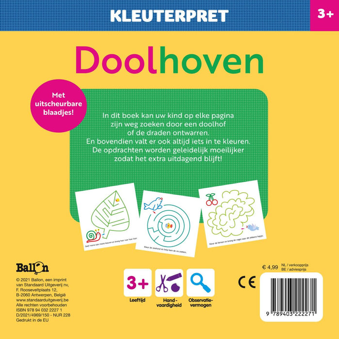 Standaard Uitgeverij - Kleuterpret Doolhoven 3+