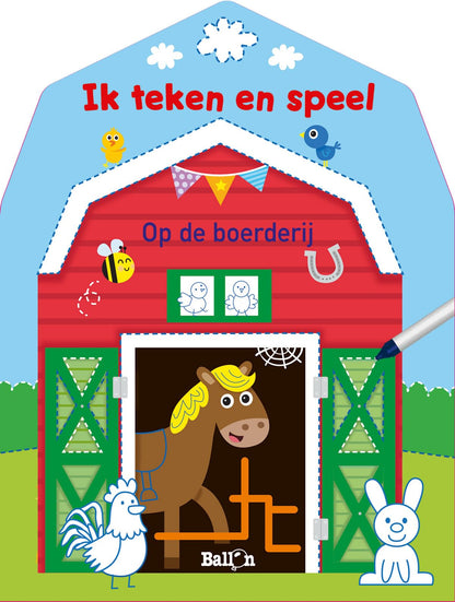 Standaard Uitgeverij - Ik teken en speel - Op de boerderij (wipe & clean)