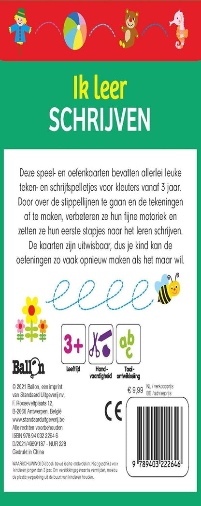 Standaard Uitgeverij - Speel- en leerkaarten - Ik leer schrijven 3+