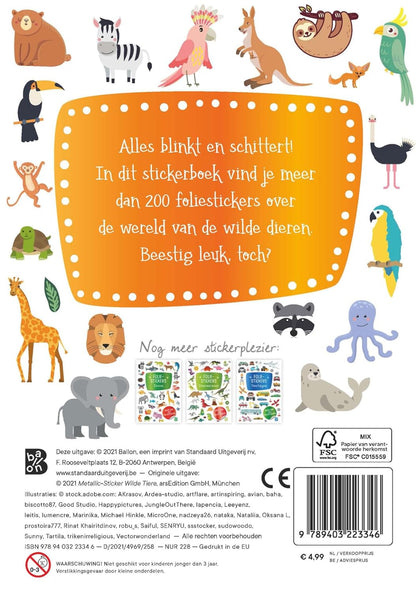 Standaard Uitgeverij - Glitter Foliestickers - Wilde dieren