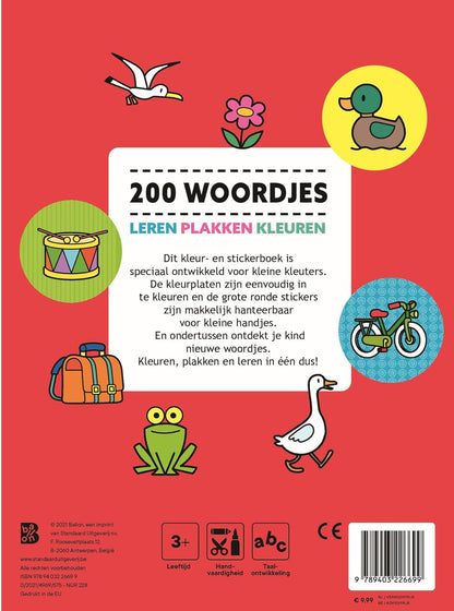 Standaard Uitgeverij - 200 Woordjes Leren Plakken en Kleuren