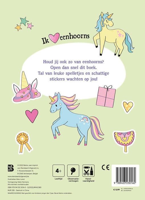 Standaard Uitgeverij - Eenhoorns Spelletjesboek met Stickers