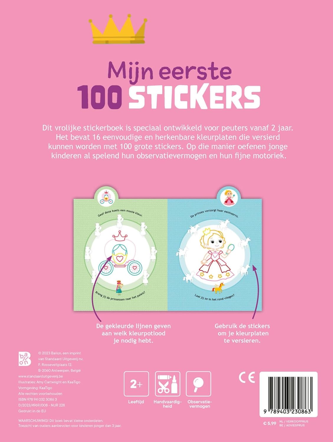 Standaard Uitgeverij - Mijn eerste 100 Stickers - Prinsessen