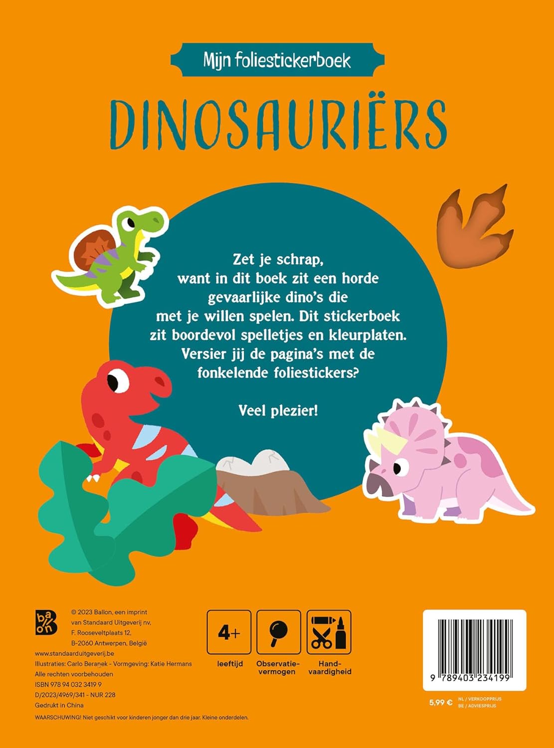 Wins Holland - Mijn Foliestickerboek Dinosauriers