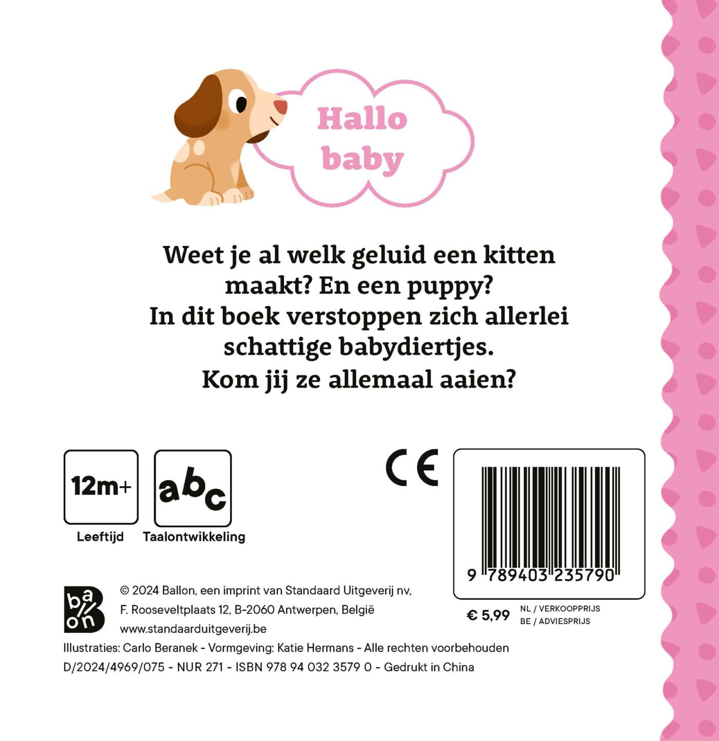 Standaard Uitgeverij - Hallo Baby - Huisdieren