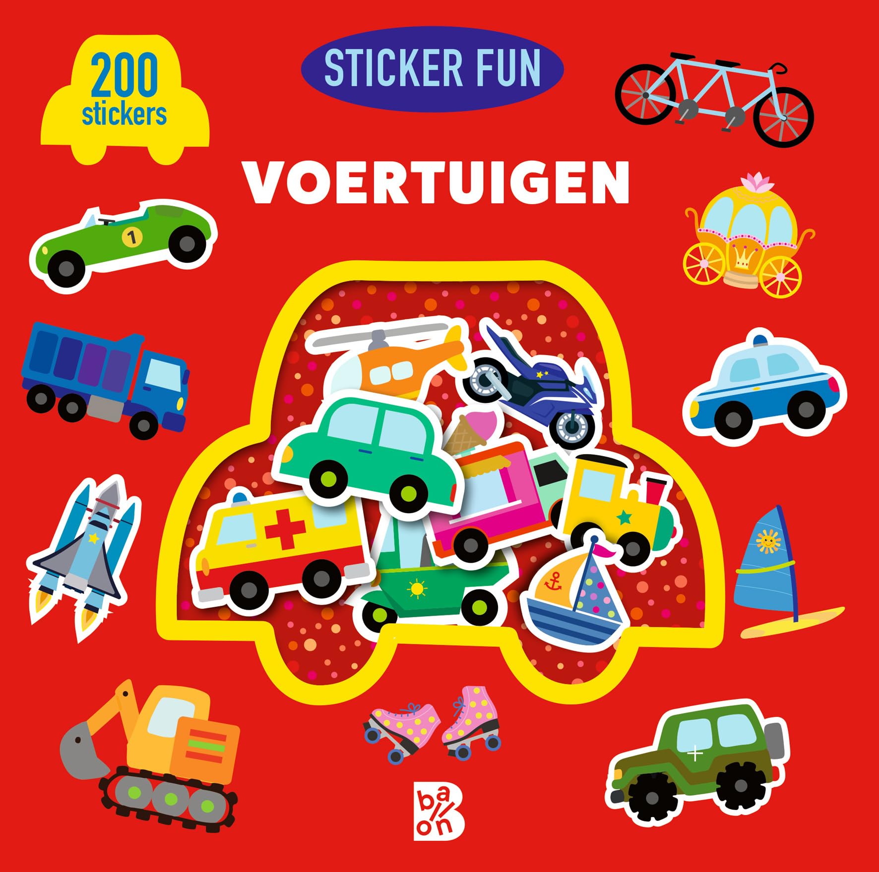 Standaard Uitgeverij - Stickerboek Sticker Fun -Voertuigen 200 stickers 3-4 jaar