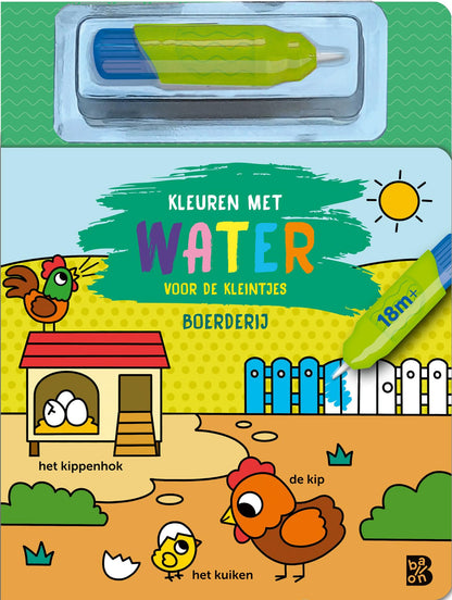 Standaard Uitgeverij - Kleuren met Water Voor de Kleintjes Boerderij 18m+
