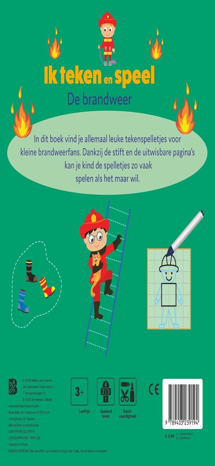 Standaard Uitgeverij - Ik Teken en Speel - Brandweer