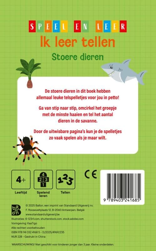 Standaard Uitgeverij - Ik Leer Tellen Stoere Dieren