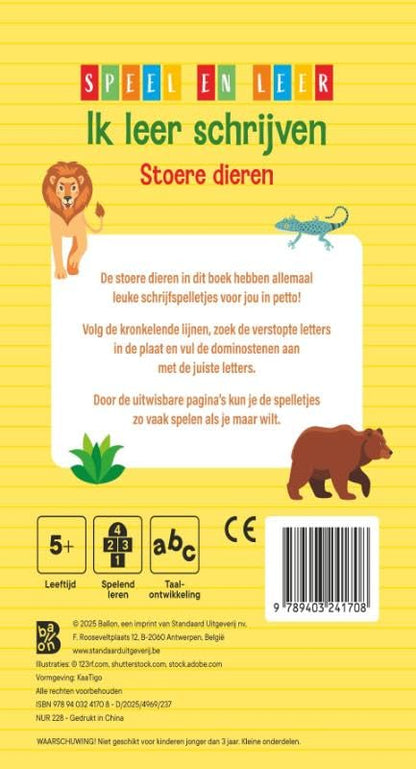 Standaard Uitgeverij - Ik Leer Schrijven Stoere Dieren