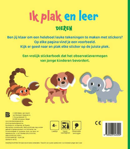 Standaard Uitgeverij - Ik Plak en Leer - Dieren 4-5 jaar
