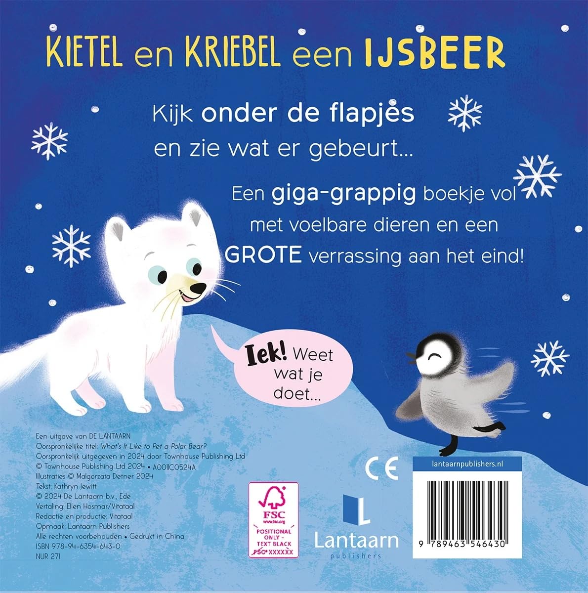 Lantaarn Publishers - Kietel en Kriebel een Ijsbeer Flapjesboek