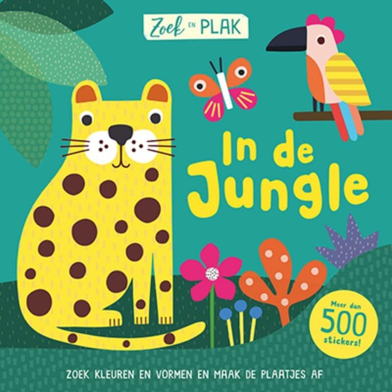 Lantaarn Publishers - Zoek en Plak - In De Jungle Stickerboek