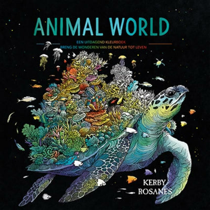 Animal world: een uitdagend kleurboek, breng de wonderen van de natuur tot leven