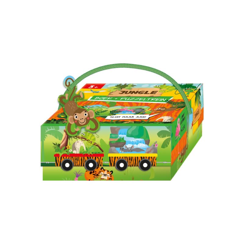 Lantaarn Publishers - Boek en Puzzeltrein Jungle