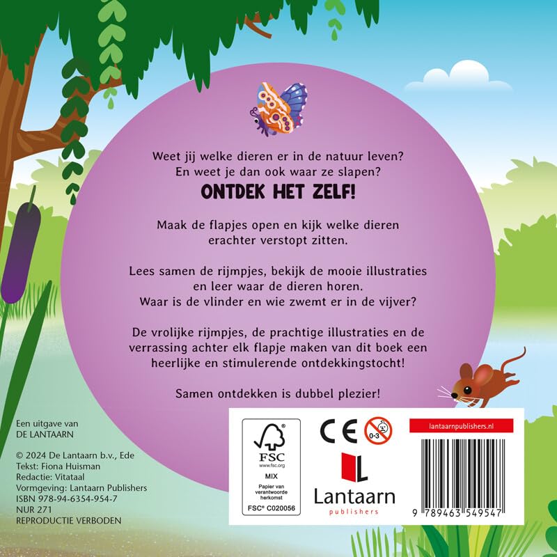 Lantaarn Publishers - Wie Woont Hier? In de Natuur Flapjesboek