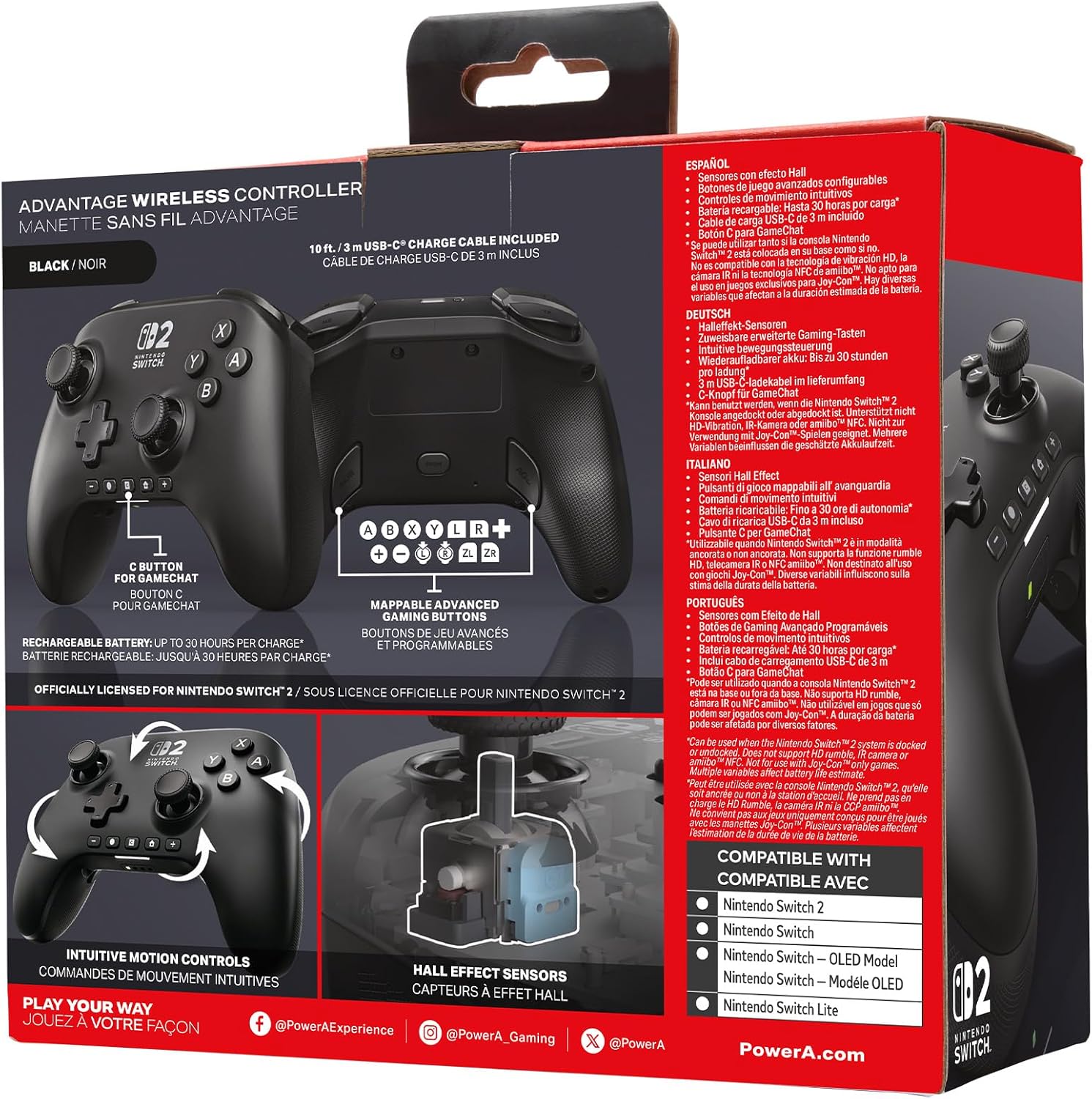 Powera - Advantage Wireless Controller - Black - Officially Licensed
