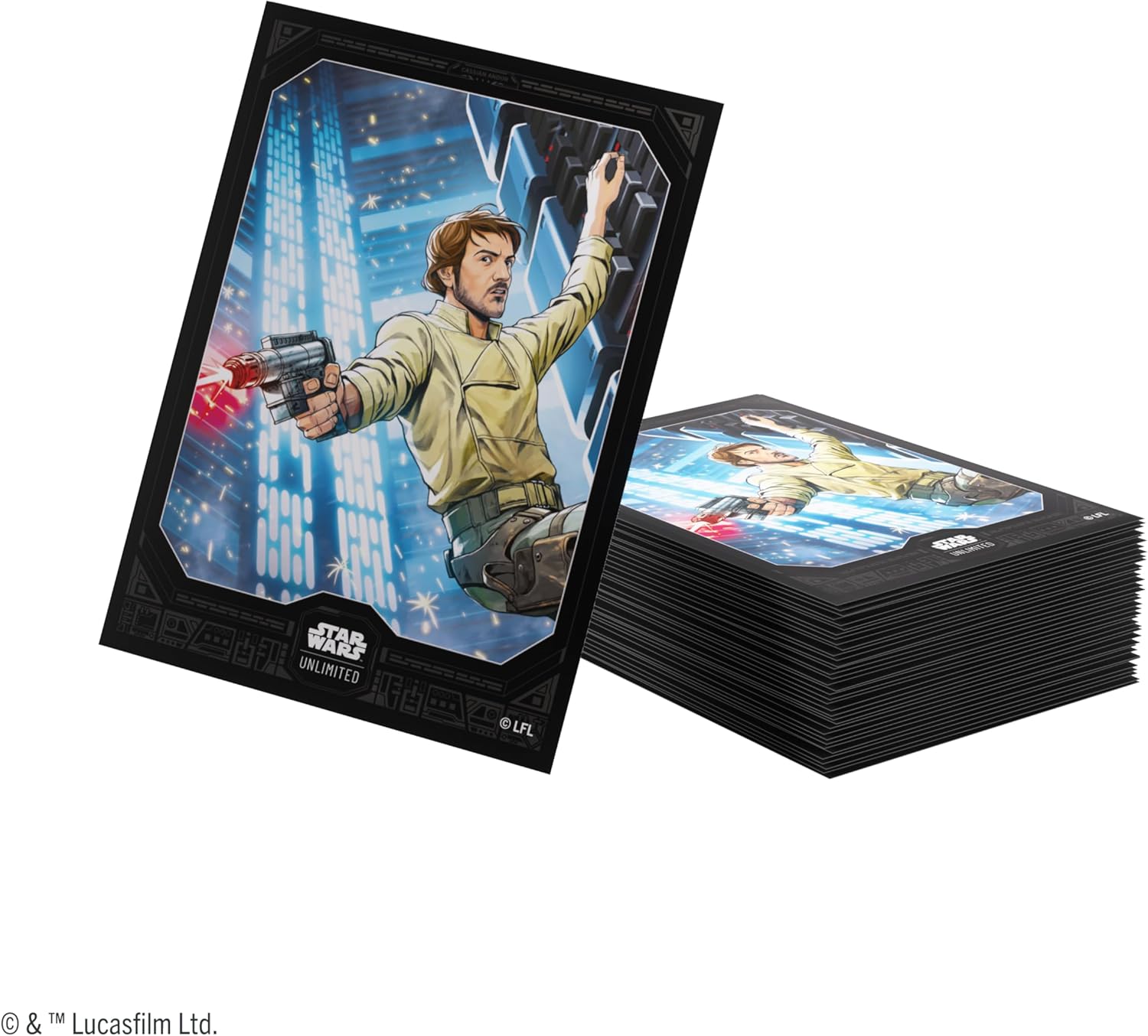 Gamegenic | Star Wars: Unlimited Premium Art Sleeves - Cassian Andor | Trading Card Game Accessory