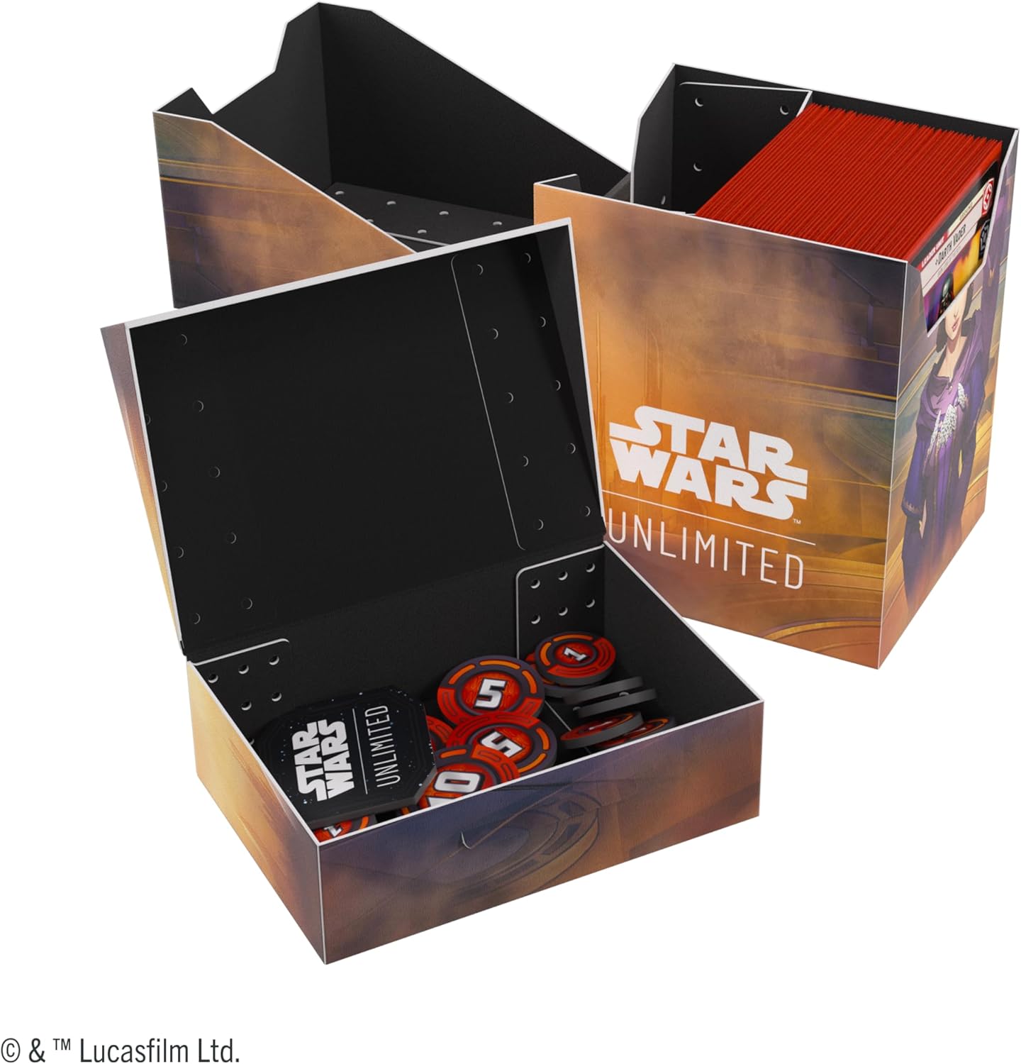 Gamegenic | Star Wars: Unlimited Soft Crate - Palpatine/Padme | Trading Card Game Accessory
