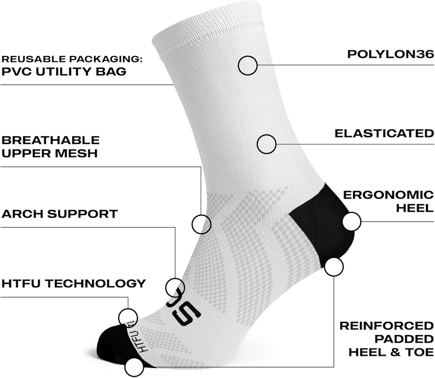 Sox Footwear Purple Splash Crew Socks