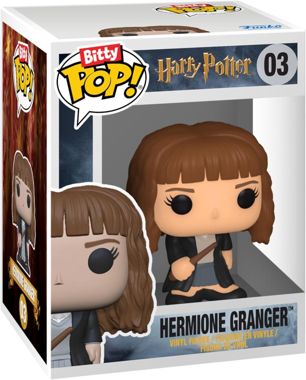 Funko Bitty POP! Starter Set: Harry Potter - 4 Mini Figures - Town - Ride - 6 Pieces - Harry - Hermoine - Ron - Garrick Ollivander - Sammelbare Vinylfigur - Geschenkidee - Offizielles Merchandise