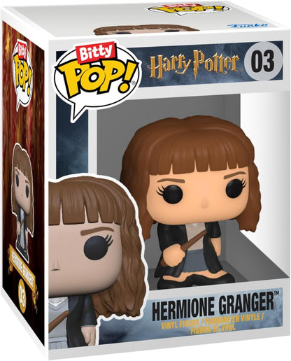 Funko Bitty POP! Starter Set: Harry Potter - 4 Mini Figures - Town - Ride - 6 Pieces - Harry - Hermoine - Ron - Garrick Ollivander - Sammelbare Vinylfigur - Geschenkidee - Offizielles Merchandise
