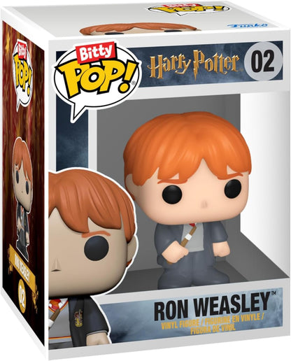Funko Bitty POP! Starter Set: Harry Potter - 4 Mini Figures - Town - Ride - 6 Pieces - Harry - Hermoine - Ron - Garrick Ollivander - Sammelbare Vinylfigur - Geschenkidee - Offizielles Merchandise