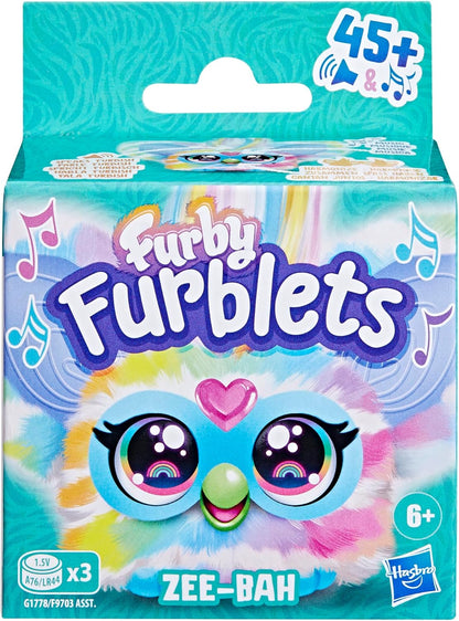 Furby Furblets - Series 4 Collectible - Zee-Bah Zebra Mini Plush Toy, Regenbogen