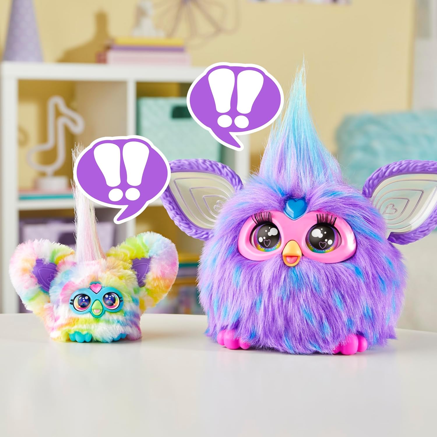 Furby Furblets - Series 4 Collectible - Zee-Bah Zebra Mini Plush Toy, Regenbogen