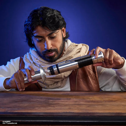 Star Wars The Black Series Ezra Bridger Force FX Elite Lightsaber, Premium Roleplay Collectible with Advanced LEDs, Sound Effects, Stand & Removable Blade, Cosplay & Display Toy for Fans Ages 14+