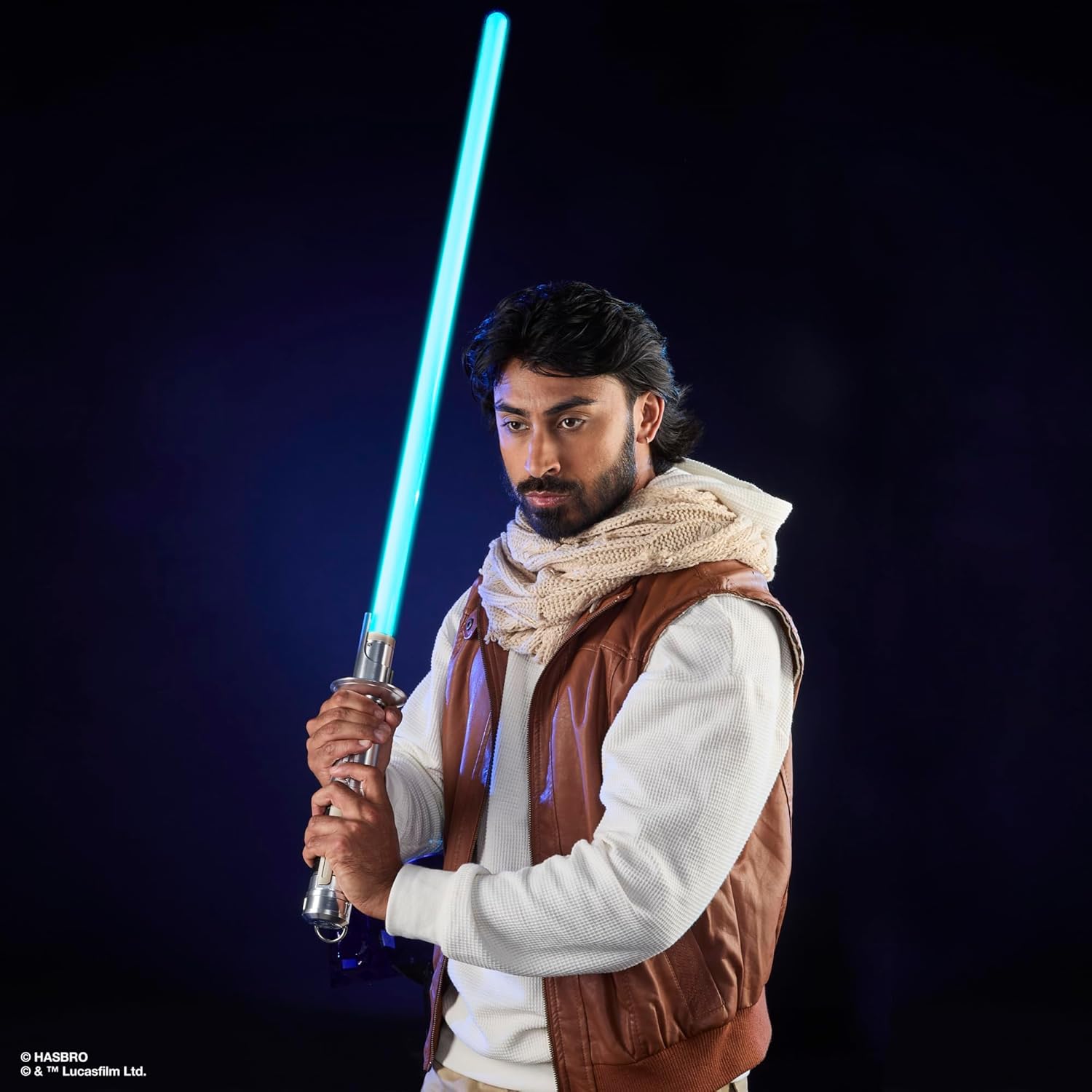 Star Wars The Black Series Ezra Bridger Force FX Elite Lightsaber, Premium Roleplay Collectible with Advanced LEDs, Sound Effects, Stand & Removable Blade, Cosplay & Display Toy for Fans Ages 14+