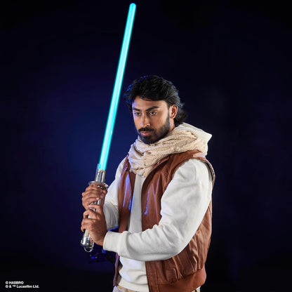 Star Wars The Black Series Ezra Bridger Force FX Elite Lightsaber, Premium Roleplay Collectible with Advanced LEDs, Sound Effects, Stand & Removable Blade, Cosplay & Display Toy for Fans Ages 14+
