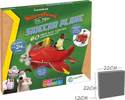 Build Your Own Wallace & Gromit Sidecar Plane - A Close Shave - Cardboard Craft Kit - Ages 10+