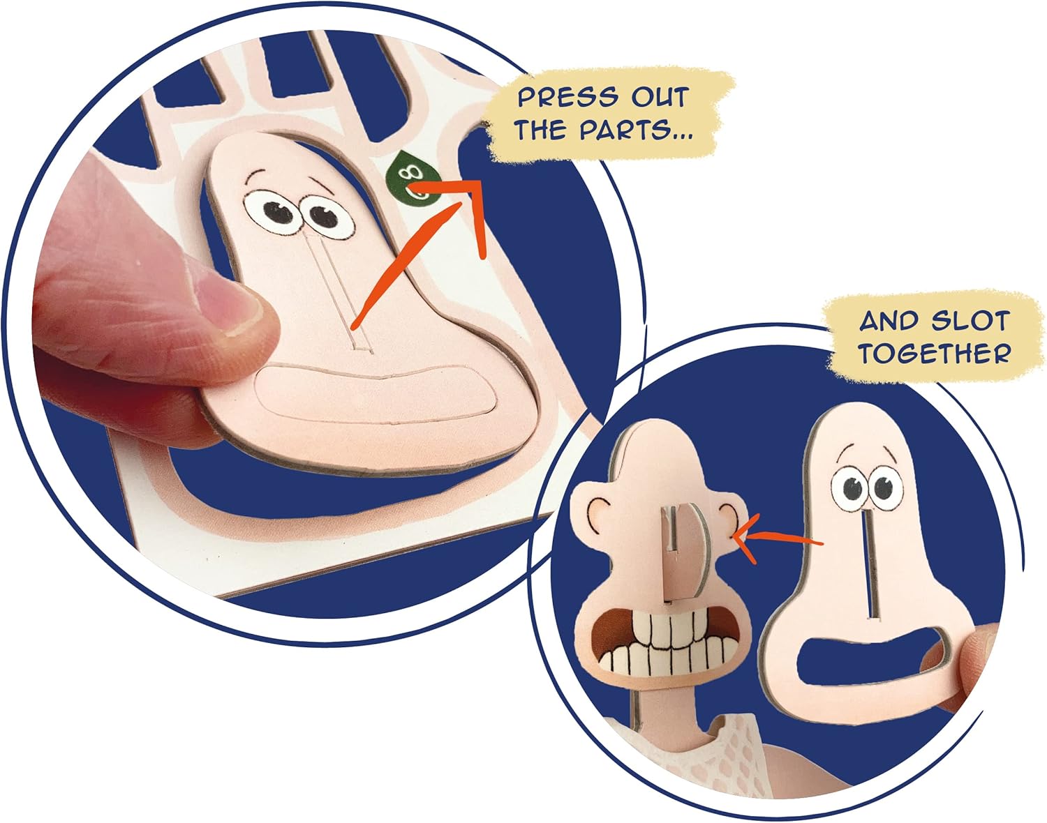 Build Your Own Wallace & Gromit Techno Trousers I Wrong Trousers I Includes Feathers McGraw | 76 Pieces I Fun Gift , & & Families Age 8+ | Eco Friendly Cardboard Slot Together Kit, (BYOMB 014