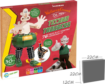 Build Your Own Wallace & Gromit Techno Trousers I Wrong Trousers I Includes Feathers McGraw | 76 Pieces I Fun Gift , & & Families Age 8+ | Eco Friendly Cardboard Slot Together Kit, (BYOMB 014