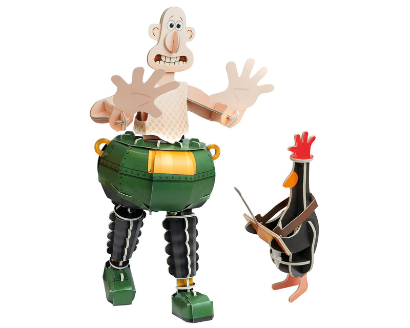 Build Your Own Wallace & Gromit Techno Trousers I Wrong Trousers I Includes Feathers McGraw | 76 Pieces I Fun Gift , & & Families Age 8+ | Eco Friendly Cardboard Slot Together Kit, (BYOMB 014