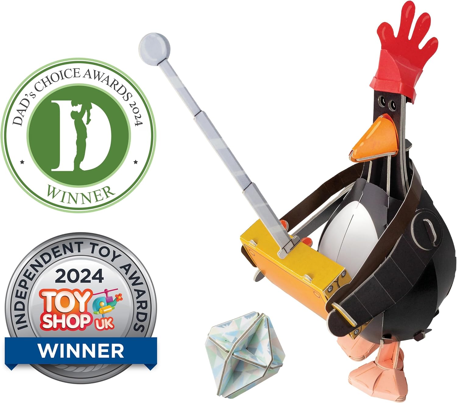 Build Your Own Wallace & Gromit Feathers McGraw - Cardboard Craft Kit - Ages 10+