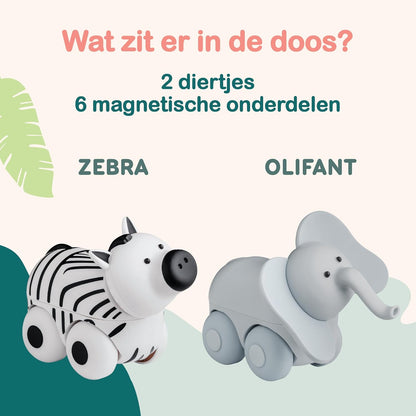 Clics - Magimals Wheely Safari Box - 6dlg.