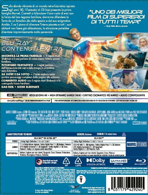 Blu-Ray 4K Uhd Fantastici 4 (I) - Gli Inizi (Steelbook) (4K Ultra Hd + Blu-Ray Hd